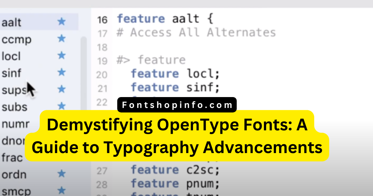 OpenType Fontshopinfo.com