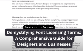 Font Licensing Terms Fontshopinfo.com