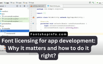 Font licensing for app development Fontshopinfo.com