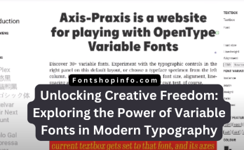 Variable Fonts Fontshopinfo.com